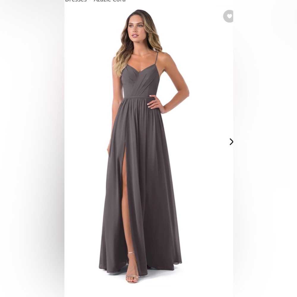 Azazie Cora Bridesmaid Dress in Steel Grey